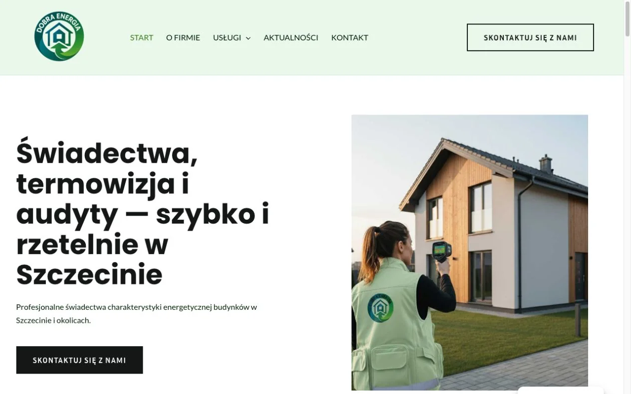 Strona audytor-szczecin.pl — aktualny widok na komputerze