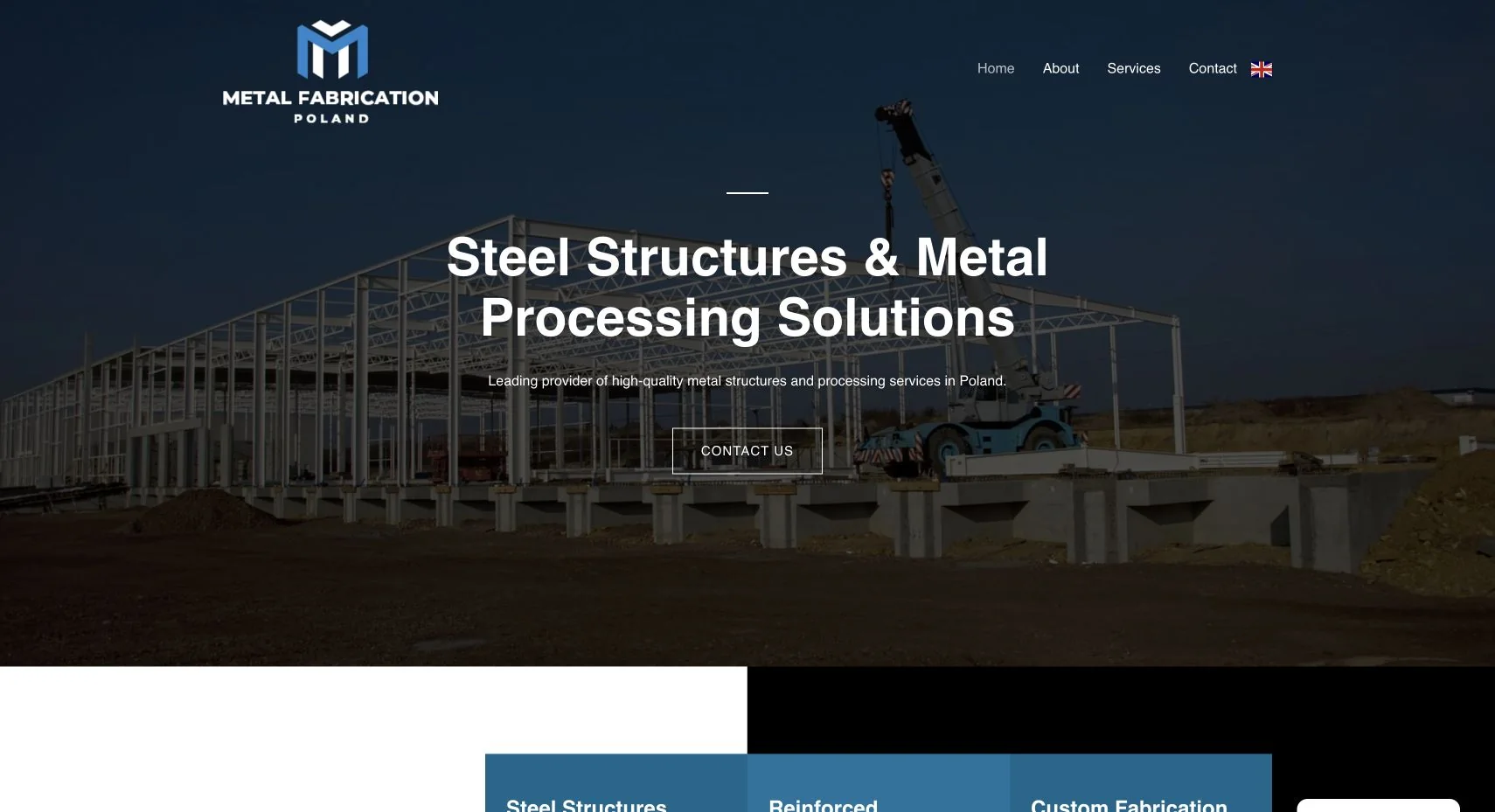 Widok strony metalfabricationpoland.com