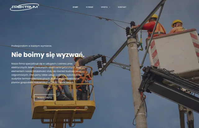 Widok strony spectrumkielce.pl